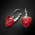 Серьги "Bermudu Trīsstūris (Scarlet)" с кристаллами Swarovski™